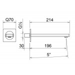 Spout (Nozzle) 21,4cm Wall-mounted 21,4cm material: Brass, color: Chrome surface: Glossy Bath spouts Spout (Nozzle) 21,4cm Wall-mounted 21,4cm material: Brass, color: Chrome surface: Glossy Bath spouts