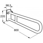 Λαβή μπάνιου ΑΜΕΑ Comfort, 80cm, Stainless steel, χρώμα: Χρωμέ από ορείχαλκο Λαβή μπάνιου ΑΜΕΑ Comfort, 80cm, Stainless steel, χρώμα: Χρωμέ από ορείχαλκο