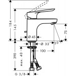 Wash basin tap Deck-mounted material: Brass mixer S size With pop-up waste set 70, color: Chrome surface: Glossy Deck-mounted