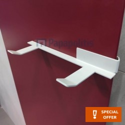 Ράφι για πετσέτες 30cm από αλουμίνιο θερμαινόμενης πετσετοθήκης, χρώμα: Λευκό επιφάνεια: Ματ Ράφια-Πετσετοθήκες 