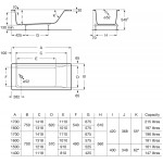 Bathtub Rectangular 170x70 material: Acrylic, color: White no grab bars surface: Glossy Rectangular Bathtub Rectangular 170x70 material: Acrylic, color: White no grab bars surface: Glossy Rectangular