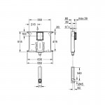 Concealed cistern for floor-standing toilet 8mm Concealed cisterns for floor standing WC