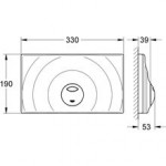 Flush wall plates for concealed cistern dual flush valve material: ABS Pneumatic, color: Chrome surface: Glossy Flush plates