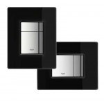 Πλακέτα εντοιχιζόμενου καζανακίου με μαύρο κρύσταλλο από κρύσταλλο διπλής ενέργειας με πνευματικό μηχανισμό, χρώμα: Χρωμέ επιφάνεια: Γυαλιστερή Πλακέτες