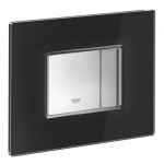 Πλακέτα εντοιχιζόμενου καζανακίου με μαύρο κρύσταλλο από κρύσταλλο διπλής ενέργειας με πνευματικό μηχανισμό, χρώμα: Χρωμέ επιφάνεια: Γυαλιστερή Πλακέτες