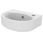 Washbasin Wall-mounted 35x26x11,5 no pedestal With 1 bowl With hole on the right material: Porcelain, color: White surface: Glossy Wall-mounted Washbasin Wall-mounted 35x26x11,5 no pedestal With 1 bowl With hole on the right material: Porcelain, color: White surface: Glossy Wall-mounted