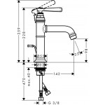 Wash basin tap Deck-mounted material: Brass mixer With pop-up waste set Μ size 100, color: Chrome surface: Glossy Deck-mounted Wash basin tap Deck-mounted material: Brass mixer With pop-up waste set Μ size 100, color: Chrome surface: Glossy Deck-mounted