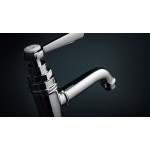 Wash basin tap Deck-mounted material: Brass mixer With pop-up waste set Μ size 100, color: Chrome surface: Glossy Deck-mounted Wash basin tap Deck-mounted material: Brass mixer With pop-up waste set Μ size 100, color: Chrome surface: Glossy Deck-mounted