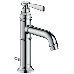Wash basin tap Deck-mounted material: Brass mixer With pop-up waste set Μ size 100, color: Chrome surface: Glossy Deck-mounted