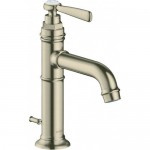 Wash basin tap Deck-mounted material: Brass mixer With pop-up waste set Μ size 100, Brushed Nickel, color: Chrome surface: Brushed Deck-mounted Wash basin tap Deck-mounted material: Brass mixer With pop-up waste set Μ size 100, Brushed Nickel, color: Chrome surface: Brushed Deck-mounted