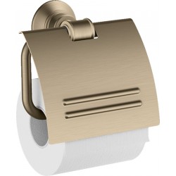 Χαρτοθήκη σκεπαστή από ορείχαλκο Brushed Nickel, χρώμα: Χρωμέ επιφάνεια: Βουρτσισμένη