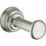 Άγκιστρο από ορείχαλκο μονό Brushed Nickel, χρώμα: Χρωμέ επιφάνεια: Βουρτσισμένη Άγκιστρα