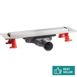 Αυλάκι ντουζιέρας (σχάρα) slim Y5,00 cm από inox 50cm, χρώμα: Χρωμέ Αυλάκια ντουζιέρας