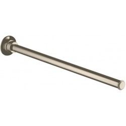 Towel 43,3cm Brushed Nickel Perpendicular material: Brass single, color: Chrome surface: Brushed Towel rails