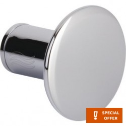 Hook Flat wall mounted material: Brass single, color: Chrome surface: Glossy Hooks