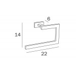 Towel ring open material: Brass, color: Chrome surface: Glossy Towel rings