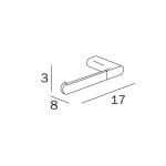 Paper holder no cover material: Brass left, color: Chrome surface: Glossy Toilet paper holders Paper holder no cover material: Brass left, color: Chrome surface: Glossy Toilet paper holders