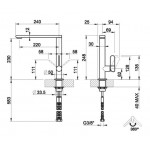 Kitchen tap Deck-mounted material: Brass, color: Chrome surface: Glossy Deck-mounted