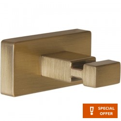 Hook Flat wall mounted material: Brass single, color: Bronze surface: Glossy Hooks