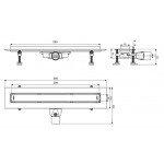 Αυλάκι ντουζιέρας (σχάρα) slim Y5,00 cm από inox 30cm, χρώμα: Χρωμέ Αυλάκι ντουζιέρας (σχάρα) slim Y5,00 cm από inox 30cm, χρώμα: Χρωμέ