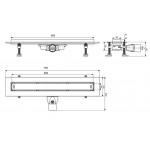 Αυλάκι ντουζιέρας (σχάρα) slim Y5,00 cm από inox 70cm, χρώμα: Χρωμέ Αυλάκια ντουζιέρας Αυλάκι ντουζιέρας (σχάρα) slim Y5,00 cm από inox 70cm, χρώμα: Χρωμέ Αυλάκια ντουζιέρας
