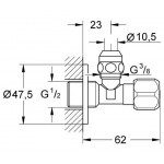 Switch material: Brass, color: Chrome surface: Glossy Angle valves
