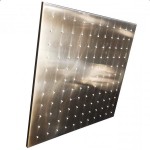 Κεφαλή ντους οροφής 40x40 από ορείχαλκο 1 ροής Brushed nickel, χρώμα: Χρωμέ επιφάνεια: Βουρτσισμένη Κεφαλές ντους