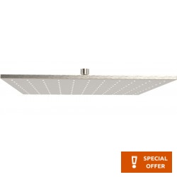 Κεφαλή ντους οροφής 40x40 από ορείχαλκο 1 ροής Brushed nickel, χρώμα: Χρωμέ επιφάνεια: Βουρτσισμένη Κεφαλές ντους