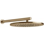 Shower head Wall-mounted 35,5cm material: Inox, style: 1 spray Warm Bronze Brushed PVD, color: Bronze surface: Matt Overhead showers