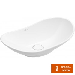 Νιπτήρας ελευθέρας τοποθέτησης 61x36x15,5 από πορσελάνη χωρίς οπή  χωρίς υπερχείλιση Ceramic Plus, χρώμα: Λευκό επιφάνεια: Γυαλιστερή Ελευθέρας τοποθέτησης