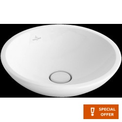 Washbasin Free standing 38x38x11 material: Porcelain With overflow Without hole, color: White surface: Glossy