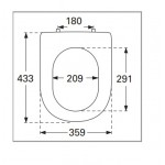 Κάλυμμα λεκάνης soft closing Wrapover 45,9x37,5x6cm, White Alpine, quick release, χρώμα: Λευκό Καλύμματα