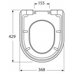Toilet-seat soft closing, style: Wrapover original seat Villeroy & Boch, Quick Release, color: White Toilet seats & covers