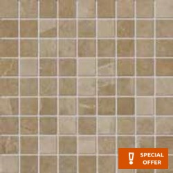 Mosaic 3x3 Italy, shape: Square 1st choice rettificato Mosaico (30x30) surface: Glossy, hue: Brown Mosaics