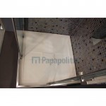 Ντουζιέρα τετράγωνη 90x90x5 από solid surface, χρώμα: Λευκό επιφάνεια: Ματ Τετράγωνες