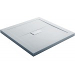 Ντουζιέρα τετράγωνη 90x90x5 από solid surface, χρώμα: Λευκό επιφάνεια: Ματ Τετράγωνες