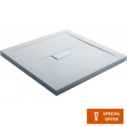 Shower tray Square 90x90x5 material: Solid Surface, color: White surface: Matt Square