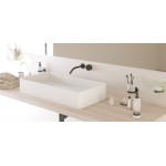 Νιπτήρας ελευθέρας τοποθέτησης 80x40x14,5 από solid surface χωρίς οπή  χωρίς υπερχείλιση, χρώμα: Λευκό επιφάνεια: Ματ Ελευθέρας τοποθέτησης