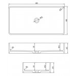 Νιπτήρας ελευθέρας τοποθέτησης 80x40x14,5 από solid surface χωρίς οπή  χωρίς υπερχείλιση, χρώμα: Λευκό επιφάνεια: Ματ Ελευθέρας τοποθέτησης