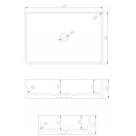 Νιπτήρας ελευθέρας τοποθέτησης 60x40x15 από solid surface χωρίς οπή  χωρίς υπερχείλιση, χρώμα: Λευκό επιφάνεια: Ματ Ελευθέρας τοποθέτησης