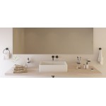 Νιπτήρας ελευθέρας τοποθέτησης 60x40x15 από solid surface χωρίς οπή  χωρίς υπερχείλιση, χρώμα: Λευκό επιφάνεια: Ματ Ελευθέρας τοποθέτησης