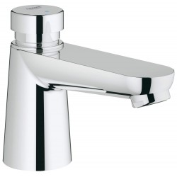 Wash basin tap Deck-mounted material: Brass S size self-closing Without waste, color: Chrome surface: Glossy Deck-mounted