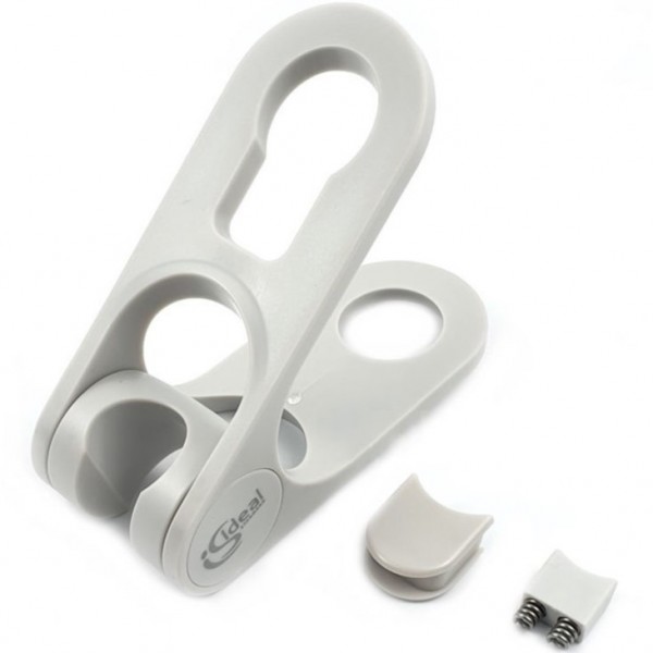 Στήριγμα ντους βέργας από ABS, χρώμα: Χρωμέ επιφάνεια: Γυαλιστερή Στηρίγματα ντους