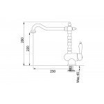 Kitchen tap Deck-mounted material: Brass, color: Chrome surface: Glossy Deck-mounted Kitchen tap Deck-mounted material: Brass, color: Chrome surface: Glossy Deck-mounted