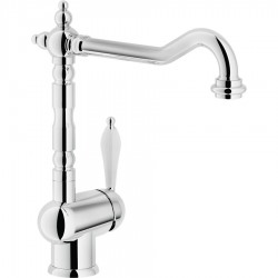 Kitchen tap Deck-mounted material: Brass, color: Chrome surface: Glossy