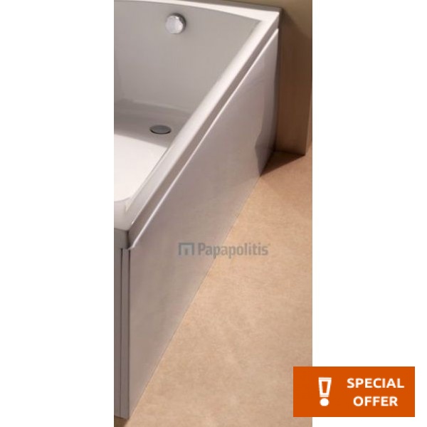Ποδιά μπανιέρας 140cm γωνιακή, χρώμα: Λευκό Ποδιές μπανιέρας