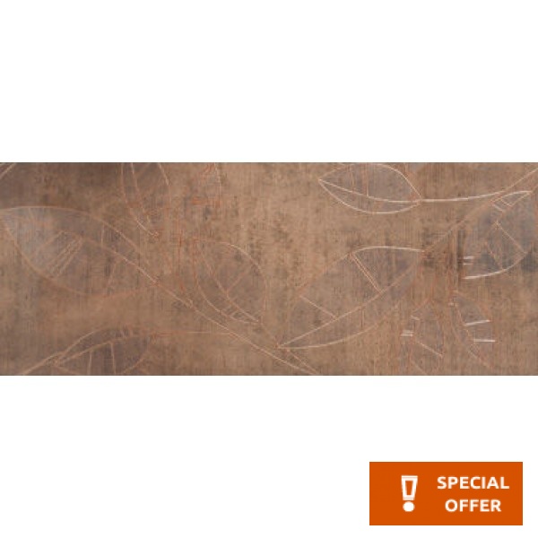 Decor tile 20x50 Spain 1st choice, hue: Brown Tile Liners (Listello)-Decore Decor tile 20x50 Spain 1st choice, hue: Brown Tile Liners (Listello)-Decore