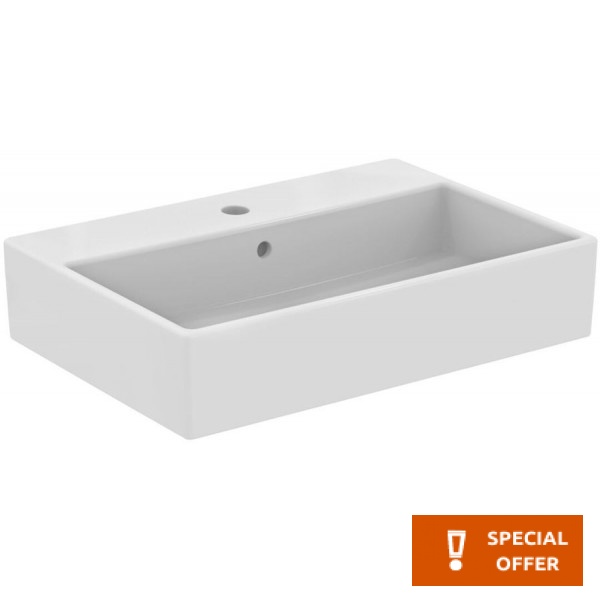 Washbasin Free standing 60x42x13 material: Porcelain With one hole With overflow, color: White surface: Glossy Free standing Washbasin Free standing 60x42x13 material: Porcelain With one hole With overflow, color: White surface: Glossy Free standing