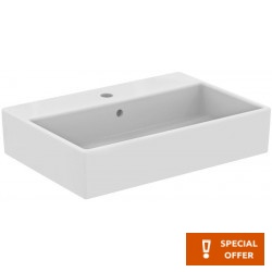 Washbasin Free standing 60x42x13 material: Porcelain With one hole With overflow, color: White surface: Glossy