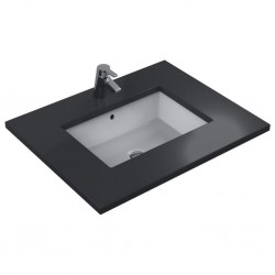 Washbasin Under counter 50x34 material: Porcelain With overflow, color: White surface: Glossy